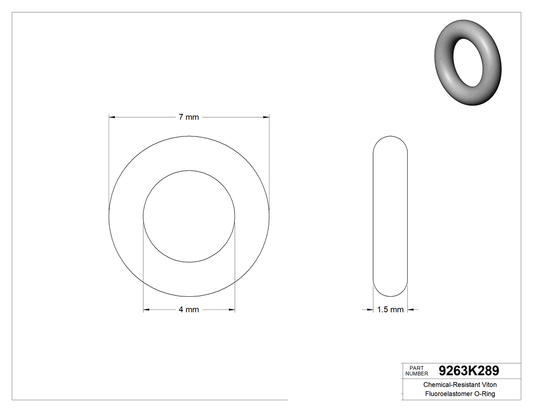 Technical drawing - 9263K289